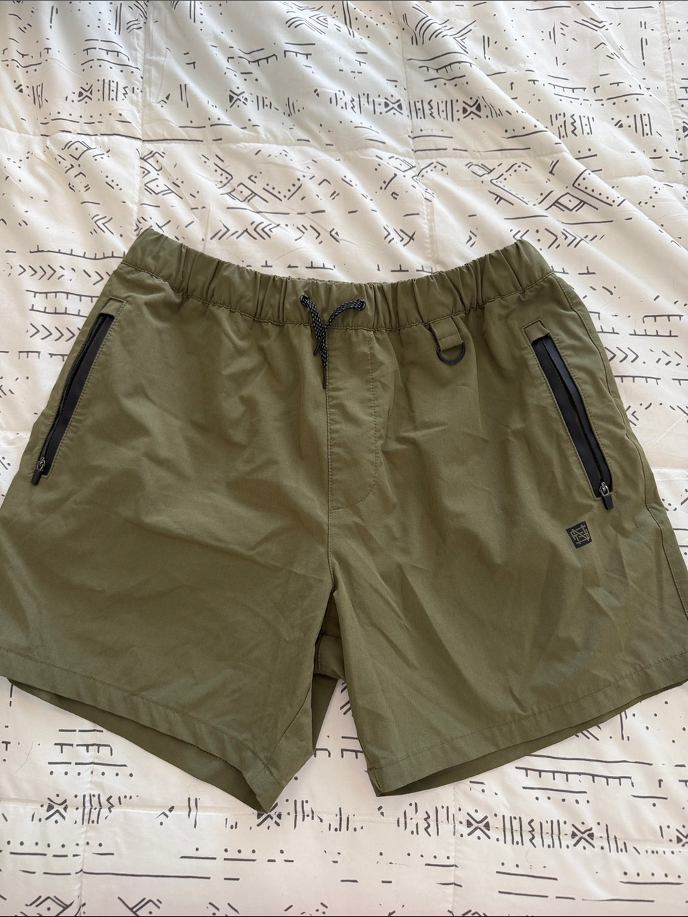 Men's Olive Green Flag nor Fail Athletic Shorts